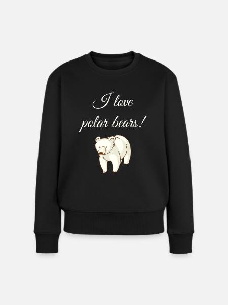 Eisbär Eisbären - Frauen Premium Bio Pullover - Schwarz