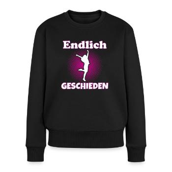 Endlich Geschieden Trennung Scheidung Single - Frauen Premium Bio Pullover - Schwarz - Vorne - Julia (174cm)