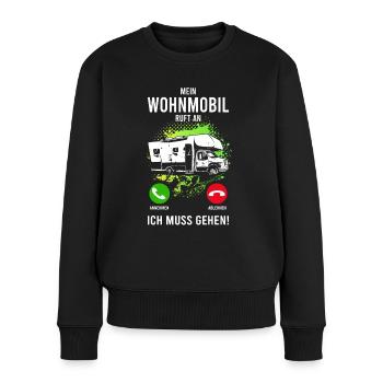 Wohnmobil Camping Camper Reise Urlaub Geschenk - Frauen Premium Bio Pullover - Schwarz - Vorne - Julia (174cm)
