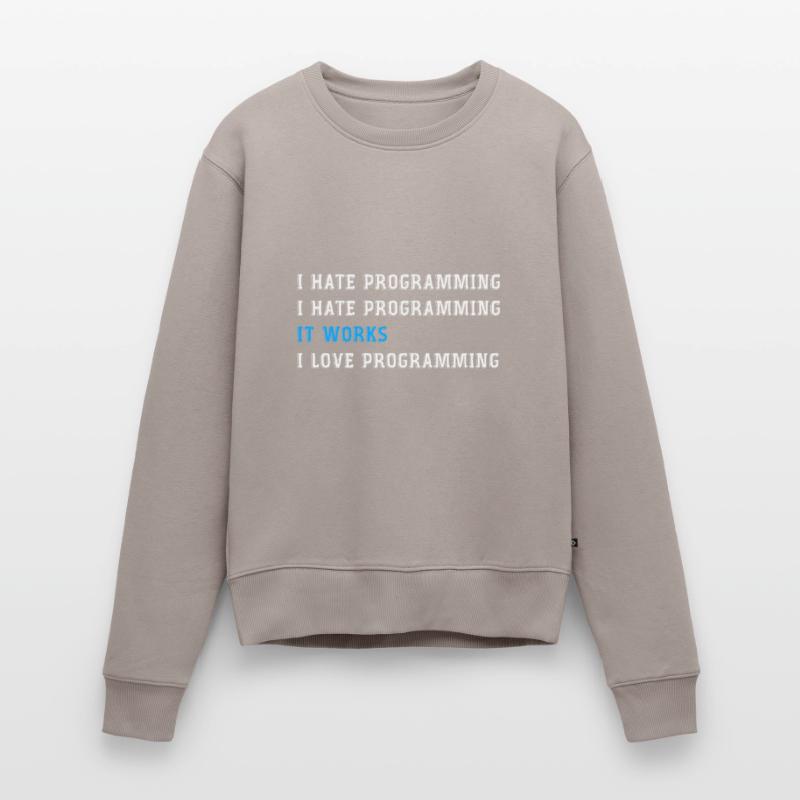 Funny gift programmers hate programming Women's Premium Organic Jumper