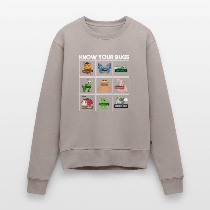 Know Your Bugs Programmierer Coding Frauen Premium Bio Pullover