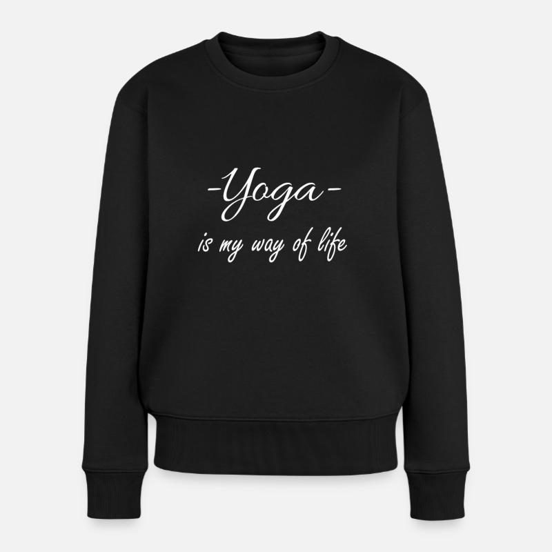 Yoga - Frauen Premium Bio Pullover - Schwarz