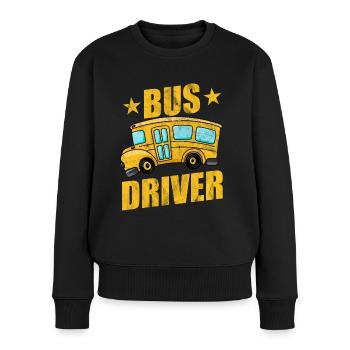 Bus - Frauen Premium Bio Pullover - Schwarz - Vorne - Julia (174cm)
