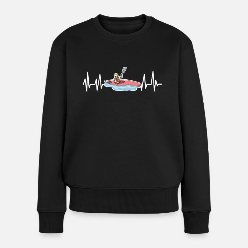 Kajak - Frauen Premium Bio Pullover - Schwarz