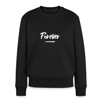 Forever - Frauen Premium Bio Pullover - Schwarz - Vorne - Julia (174cm)