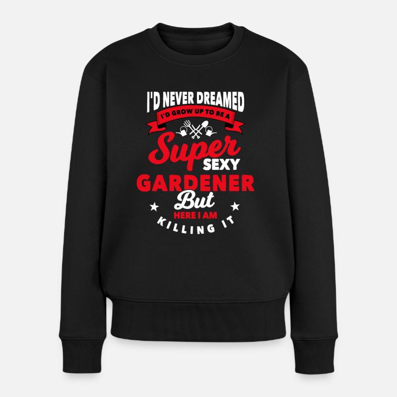 Gärtner - Frauen Premium Bio Pullover - Schwarz