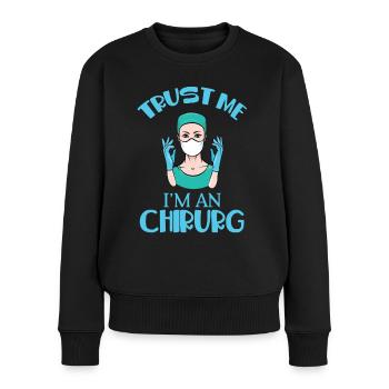 Chirurgien Médecin Opération Hôpital Chirurgie - Pull Premium bio Femme - noir - Devant - Julia (174cm)