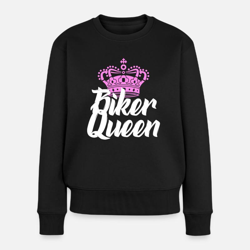 biker queen - Women's Premium Organic Jumper - black