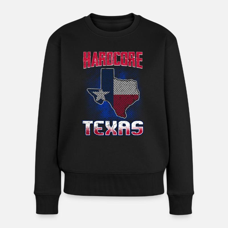 Texas - Frauen Premium Bio Pullover - Schwarz