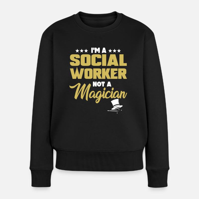 Travailleur social - Pull Premium bio Femme - noir