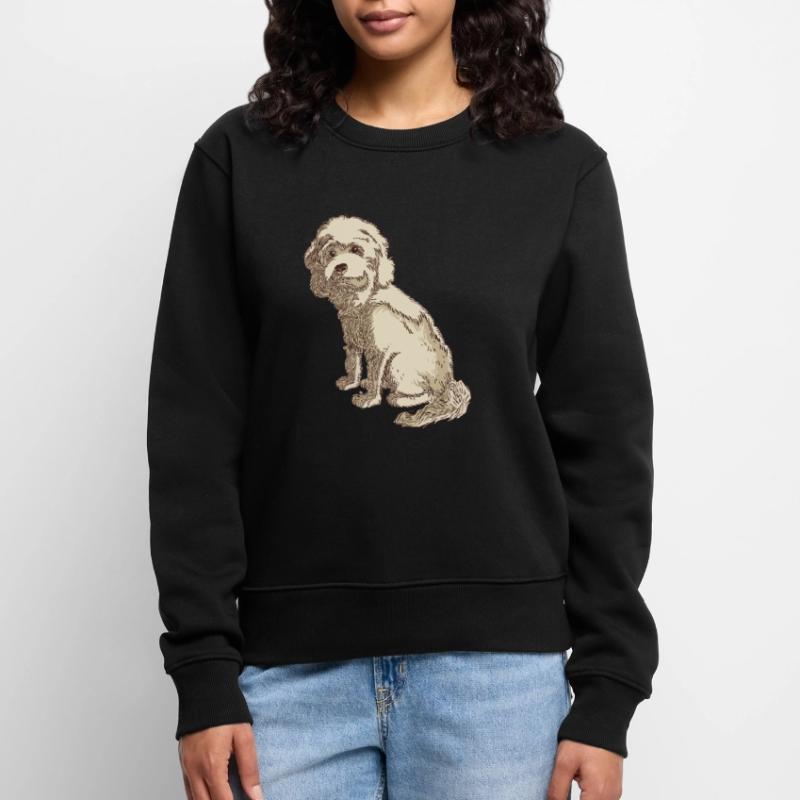 Dessin de chien cockapoo d'un cockapoo Pull Premium bio Femme