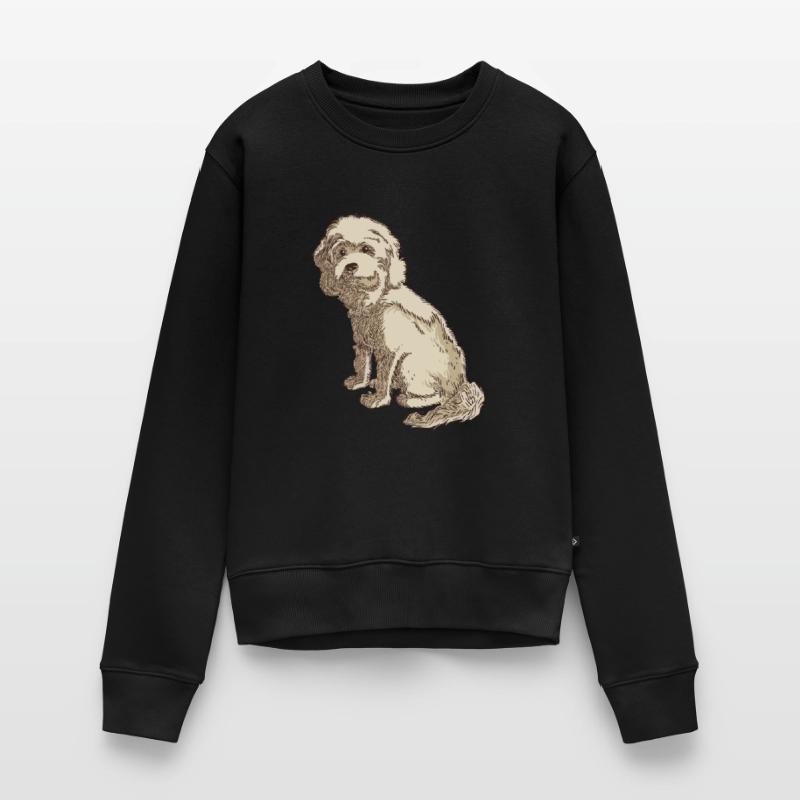 Dessin de chien cockapoo d'un cockapoo Pull Premium bio Femme