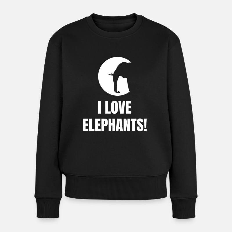 Eléphant - Pull Premium bio Femme - noir