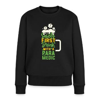 Ambulancier paramédical EMT - Pull Premium bio Femme - noir - Devant - Julia (174cm)
