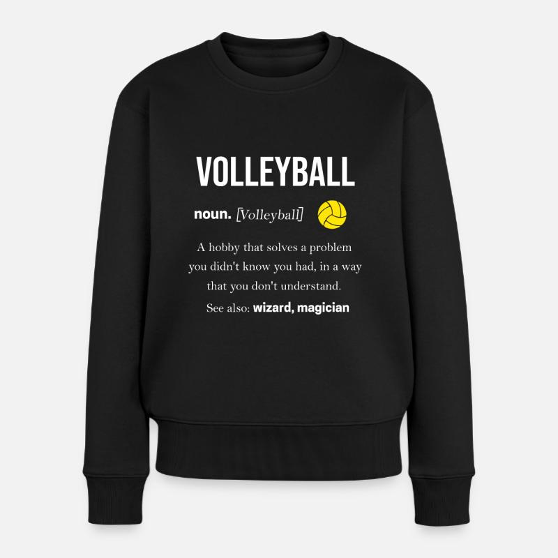 Volleyball - Frauen Premium Bio Pullover - Schwarz
