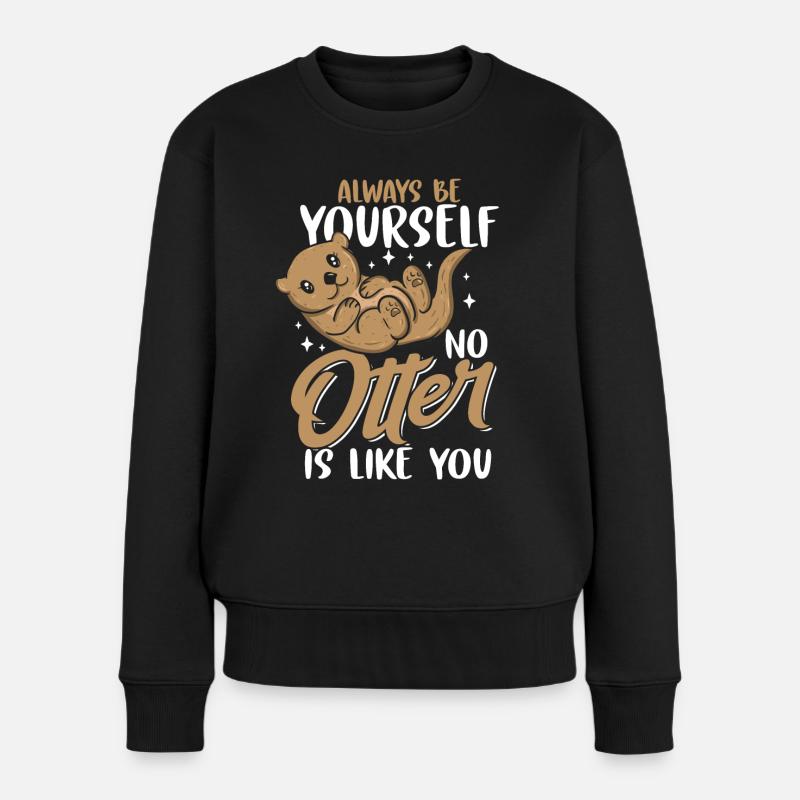 Otter - Frauen Premium Bio Pullover - Schwarz
