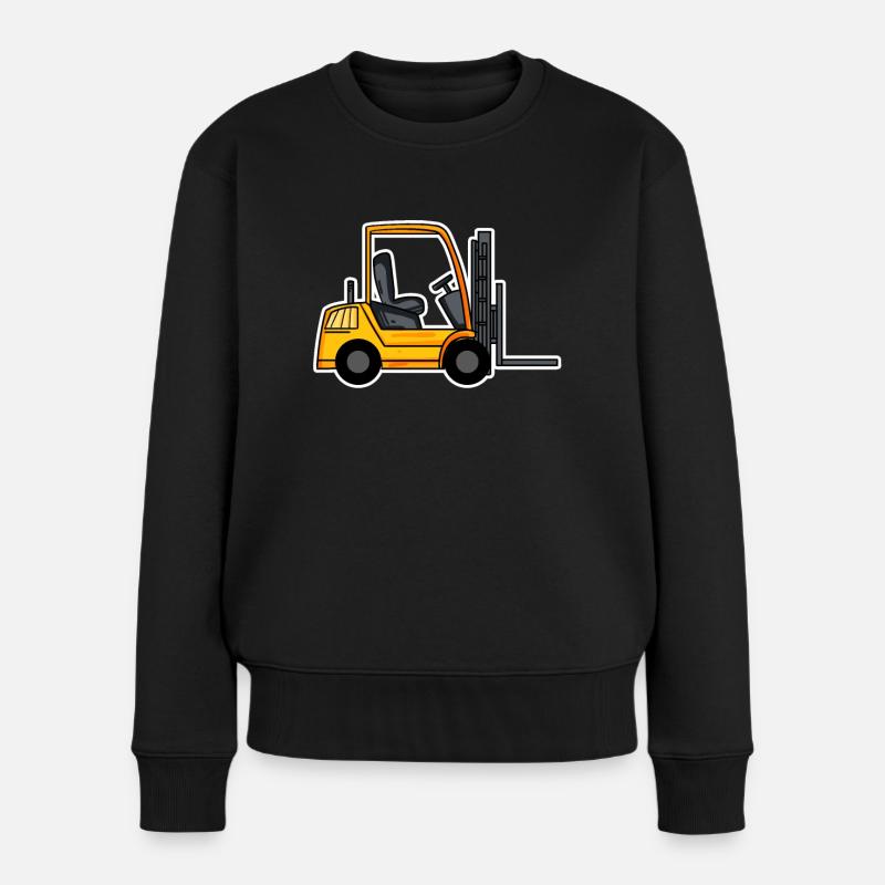 Gabelstapler Stapler - Frauen Premium Bio Pullover - Schwarz