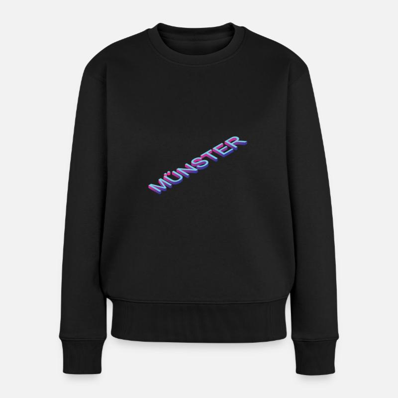 Münster - Frauen Premium Bio Pullover - Schwarz