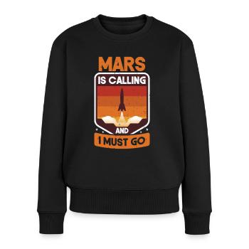 Mars - Pull Premium bio Femme - noir - Devant - Julia (174cm)