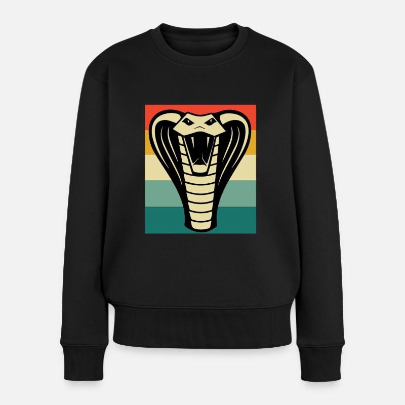 Kobra - Frauen Premium Bio Pullover - Schwarz