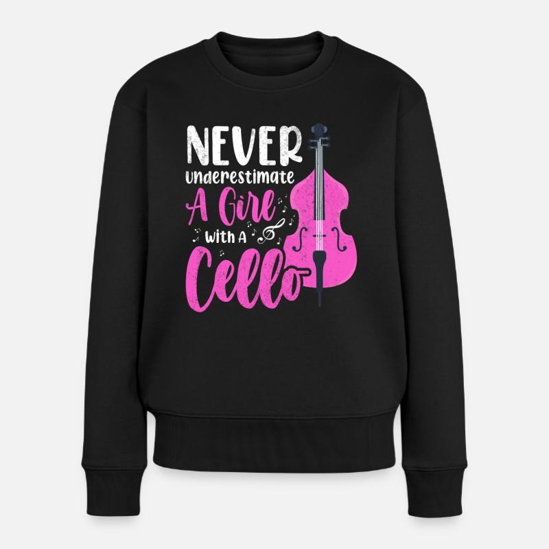 Violoncelle violoncelliste - Pull Premium bio Femme - noir