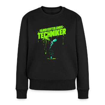 Farbverteilungstechniker Lackierer Autolackierer - Frauen Premium Bio Pullover - Schwarz - Vorne - Julia (174cm)