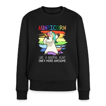 Dabbendes Unicorn Aunticorn Dabbing Unicorn Aunt - Women's Premium Organic Jumper - black - Front - Julia (174cm)