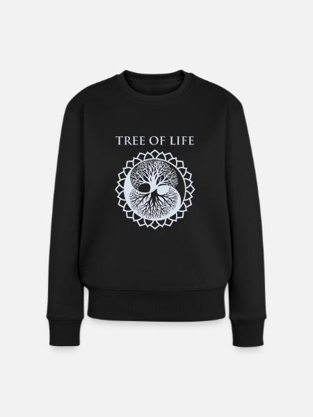 Tree of life - Frauen Premium Bio Pullover - Schwarz