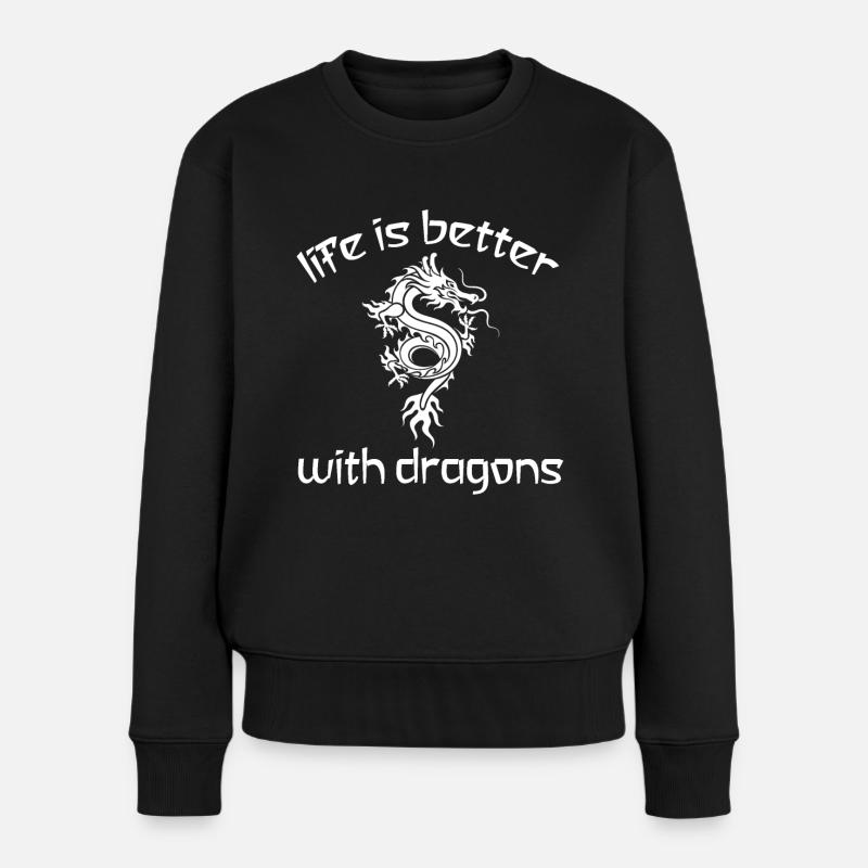 Dragon Dragon - Pull Premium bio Femme - noir