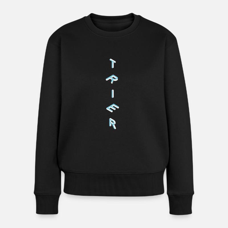 Trier - Frauen Premium Bio Pullover - Schwarz