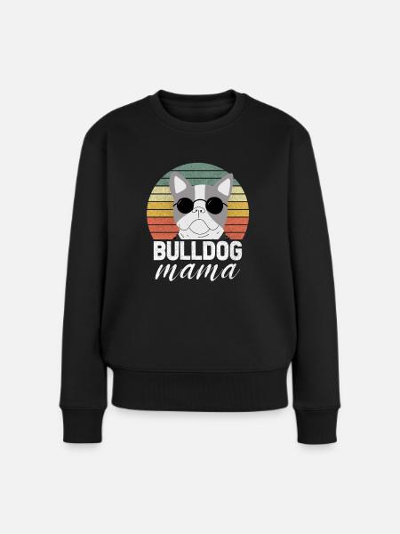 Bully Mom English Bulldog Dogs Female OEB - Women's Premium Organic Jumper - black