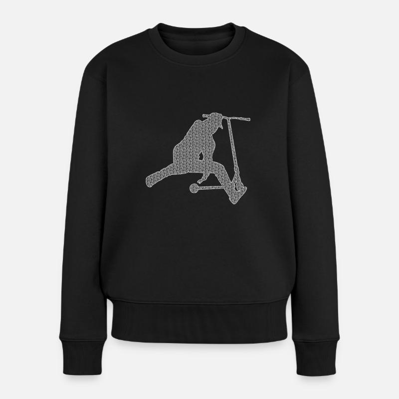 Stunt Scooter - Frauen Premium Bio Pullover - Schwarz