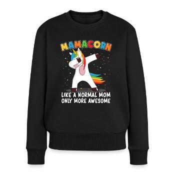 Mamacorn Dabbing Unicorn Unicorn Mom Mom Mom Mom - Women's Premium Organic Jumper - black - Front - Julia (174cm)