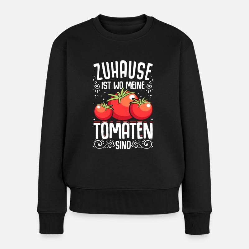 Tomaten Gärtner Hobbygärtner Geschenk Gartenarbeit - Frauen Premium Bio Pullover - Schwarz