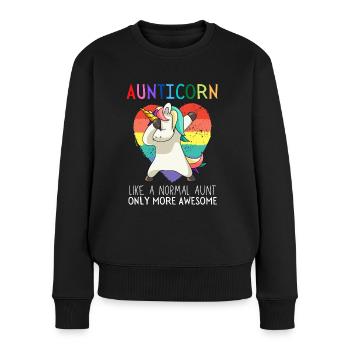 Aunticorn Dabbendes Unicorn Dabbing Unicorn Aunt - Women's Premium Organic Jumper - black - Front - Julia (174cm)