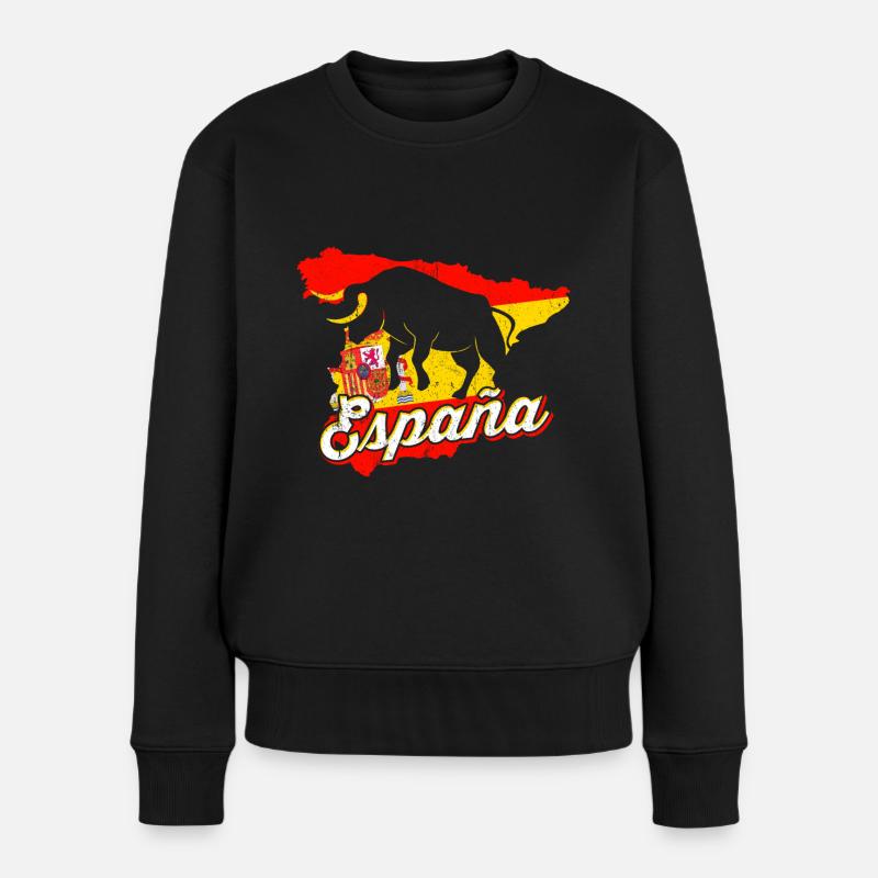 Spanien - Frauen Premium Bio Pullover - Schwarz
