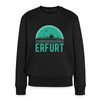 Erfurt City Stadt Thüringen Dom Skyline - Frauen Premium Bio Pullover - Schwarz - Vorne - Julia (174cm)