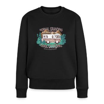 Coole Opas fahren Wohnmobil - Frauen Premium Bio Pullover - Schwarz - Vorne - Julia (174cm)