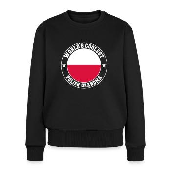 Worlds coolest polish grandma - Frauen Premium Bio Pullover - Schwarz - Vorne - Julia (174cm)