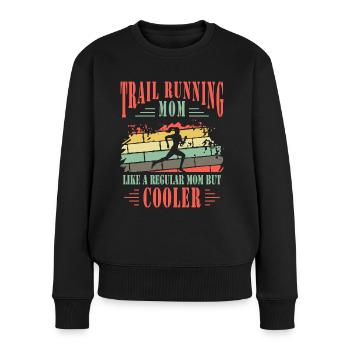 Trail Running Mom Cooler Trail Runner Fête des Mères - Pull Premium bio Femme - noir - Devant - Julia (174cm)