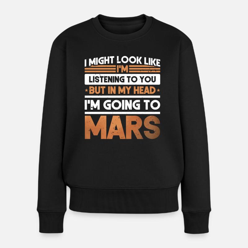 Mars - Frauen Premium Bio Pullover - Schwarz