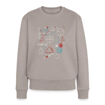 I Love Math - Formule mathématicienne et professeur de mathématiques - Pull Premium bio Femme - taupe - Devant - Julia (174cm)