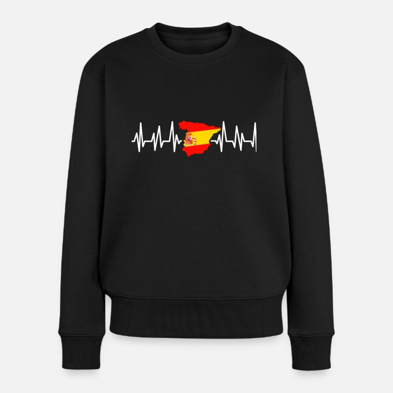 Spanien - Frauen Premium Bio Pullover - Schwarz