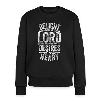 Jésus, Jésus, Jésus chrétien chrétien chrétien chrétien - Pull Premium bio Femme - noir - Devant - Julia (174cm)