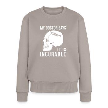 Trompeter Trompete lustiger Spruch - Frauen Premium Bio Pullover - Taupe - Vorne - Julia (174cm)