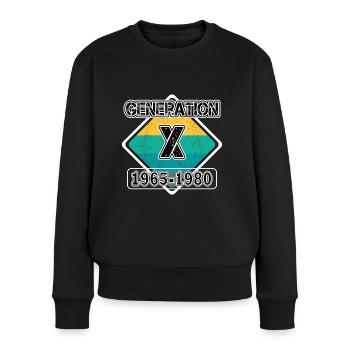 Birthday Generation X Born 1965 - 1980 - Women's Premium Organic Jumper - black - Front - Julia (174cm)