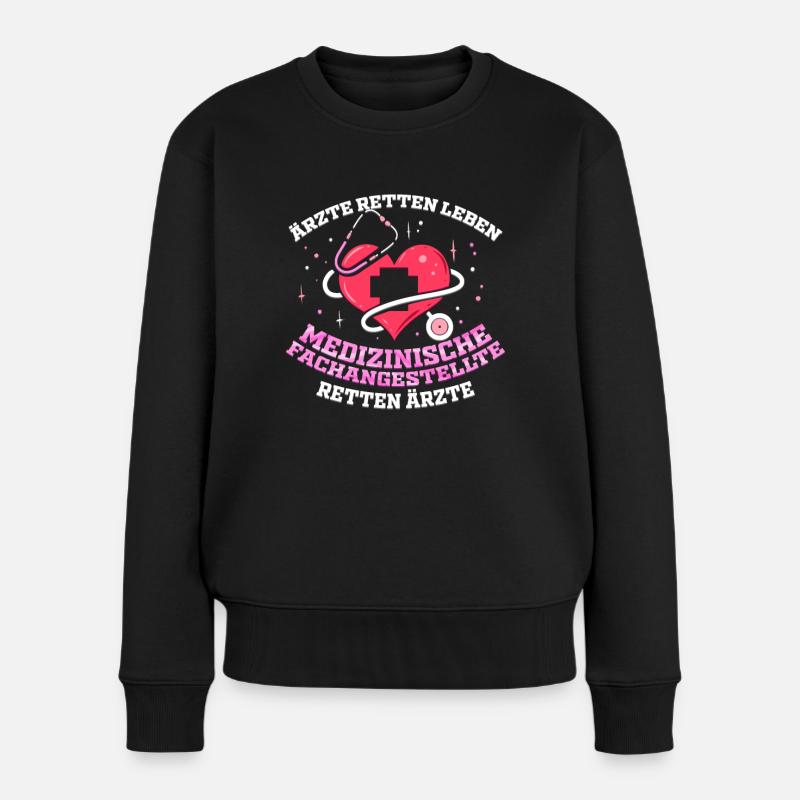 Medicinsk Assistenter Rescue Læger - Premium økologisk sweatshirt til kvinder - sort