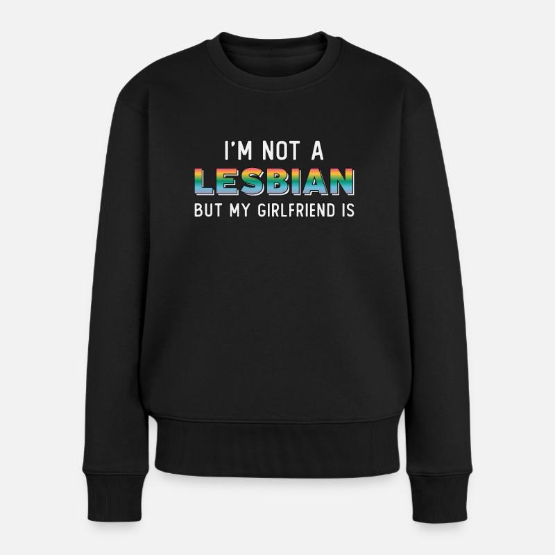 Lesbiche Arcobaleno LGBT Lesbiche Lesbiche Regalo - Maglione ecologico premium da donna - nero