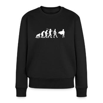 Super Girl Evolution Woman - Frauen Premium Bio Pullover - Schwarz - Vorne - Julia (174cm)