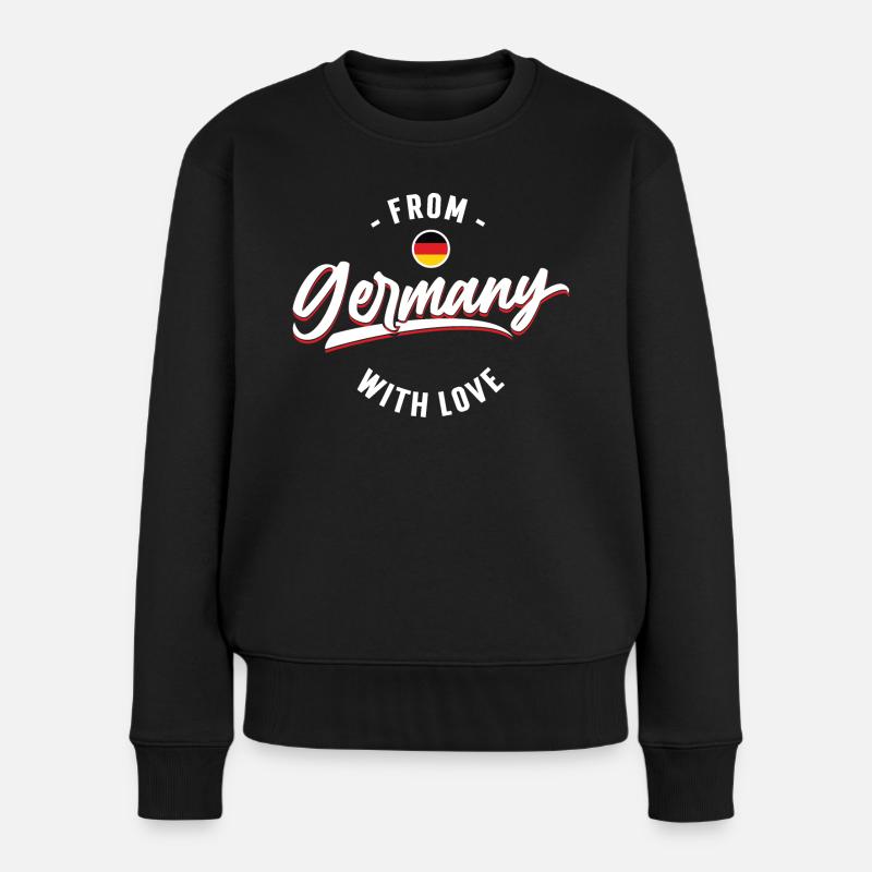 From Germany with love - Frauen Premium Bio Pullover - Schwarz